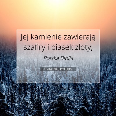Hioba 28:6 Werset Biblijny Wyjaśniony