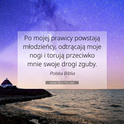 Hioba 30:12 POLUBG Obraz Wersetu Biblijnego