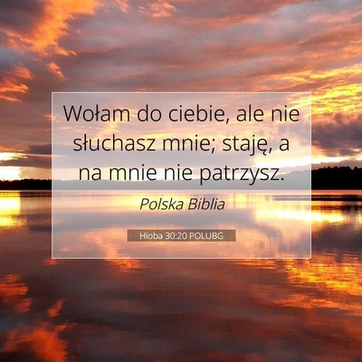 Hioba 30:20 POLUBG Obraz Wersetu Biblijnego