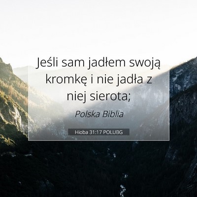 Hioba 31:17 POLUBG Obraz Wersetu Biblijnego