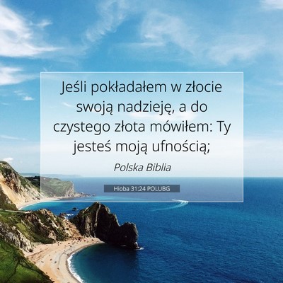 Hioba 31:24 POLUBG Obraz Wersetu Biblijnego
