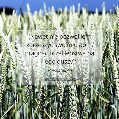 Hioba 31:30 POLUBG Obraz Wersetu Biblijnego