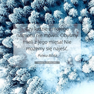 Hioba 31:31 POLUBG Obraz Wersetu Biblijnego