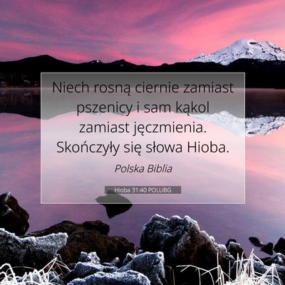Hioba 31:40 POLUBG Obraz Wersetu Biblijnego