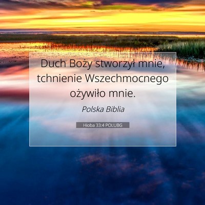 Hioba 33:4 POLUBG Obraz Wersetu Biblijnego