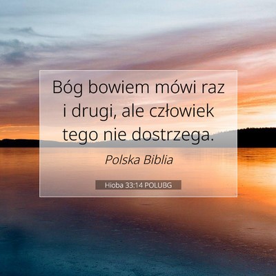 Hioba 33:14 POLUBG Obraz Wersetu Biblijnego