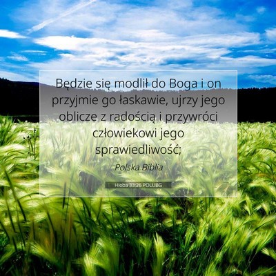 Hioba 33:26 POLUBG Obraz Wersetu Biblijnego