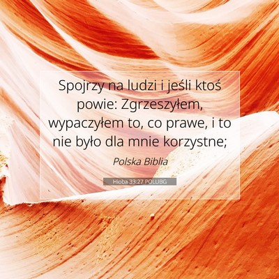 Hioba 33:27 POLUBG Obraz Wersetu Biblijnego
