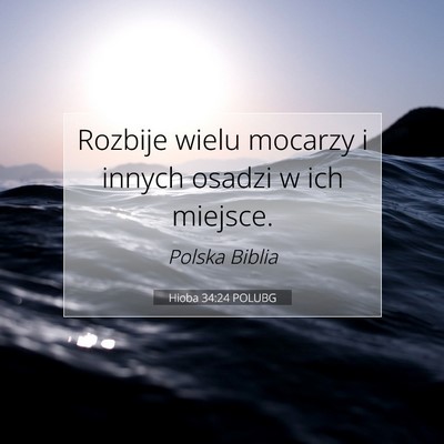 Hioba 34:24 POLUBG Obraz Wersetu Biblijnego