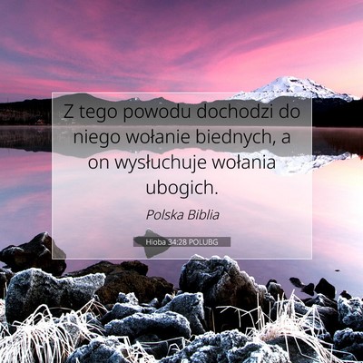 Hioba 34:28 POLUBG Obraz Wersetu Biblijnego