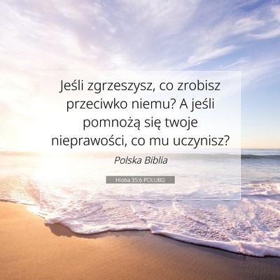 Hioba 35:6 POLUBG Obraz Wersetu Biblijnego