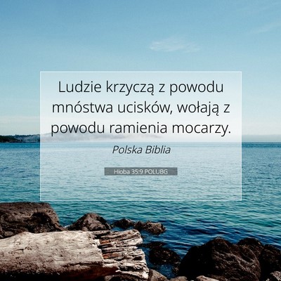 Hioba 35:9 POLUBG Obraz Wersetu Biblijnego