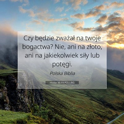 Hioba 36:19 POLUBG Obraz Wersetu Biblijnego