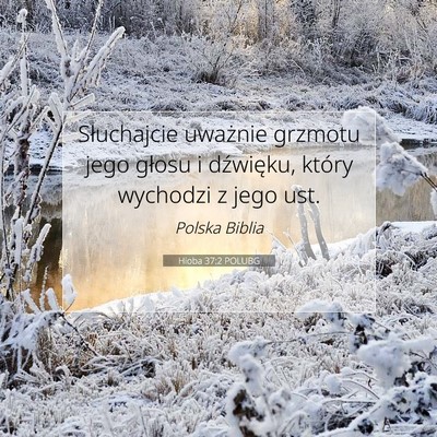 Hioba 37:2 POLUBG Obraz Wersetu Biblijnego