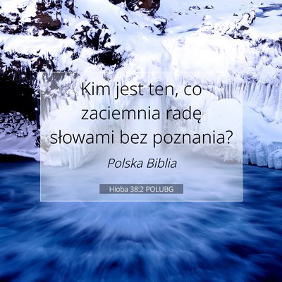 Hioba 38:2 POLUBG Obraz Wersetu Biblijnego