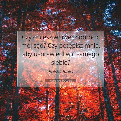 Hioba 40:8 POLUBG Obraz Wersetu Biblijnego
