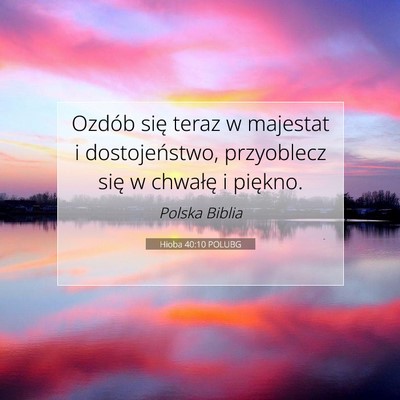 Hioba 40:10 POLUBG Obraz Wersetu Biblijnego