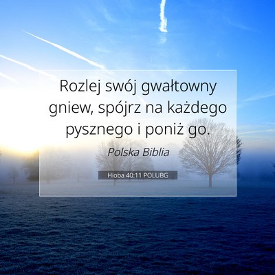 Hioba 40:11 POLUBG Obraz Wersetu Biblijnego