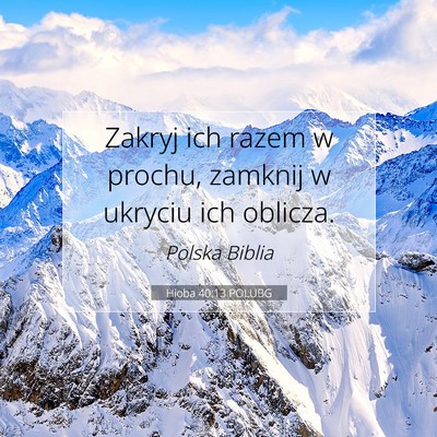 Hioba 40:13 POLUBG Obraz Wersetu Biblijnego