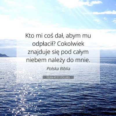 Hioba 41:11 Werset Biblijny Wyjaśniony