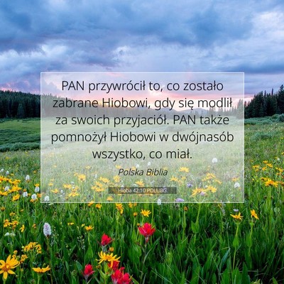 Hioba 42:10 POLUBG Obraz Wersetu Biblijnego