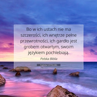 Psalmów 5:9 POLUBG Obraz Wersetu Biblijnego
