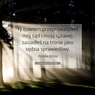 Psalmów 9:4 POLUBG Obraz Wersetu Biblijnego