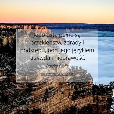 Psalmów 10:7 POLUBG Obraz Wersetu Biblijnego