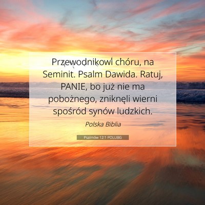 Psalmów 12:1 POLUBG Obraz Wersetu Biblijnego