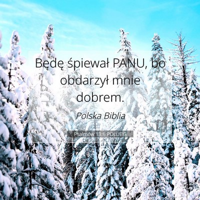 Psalmów 13:6 POLUBG Obraz Wersetu Biblijnego