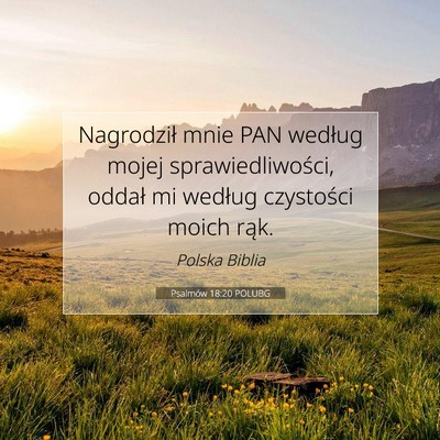 Psalmów 18:20 POLUBG Obraz Wersetu Biblijnego