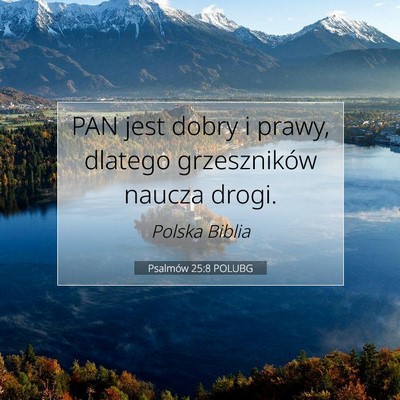 Psalmów 25:8 POLUBG Obraz Wersetu Biblijnego