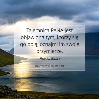 Psalmów 25:14 POLUBG Obraz Wersetu Biblijnego
