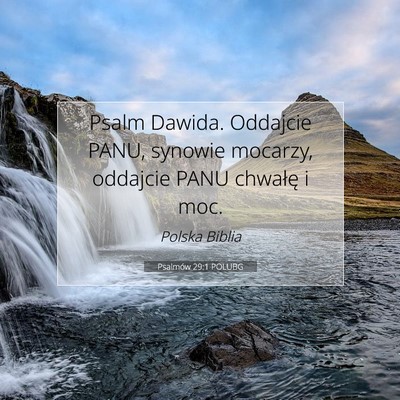 Psalmów 29:1 POLUBG Obraz Wersetu Biblijnego