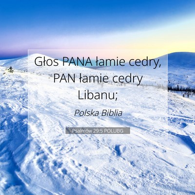 Psalmów 29:5 POLUBG Obraz Wersetu Biblijnego