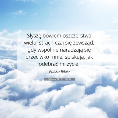 Psalmów 31:13 POLUBG Obraz Wersetu Biblijnego