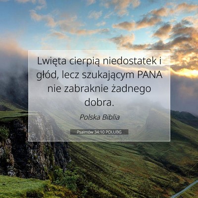 Psalmów 34:10 POLUBG Obraz Wersetu Biblijnego