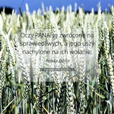 Psalmów 34:15 POLUBG Obraz Wersetu Biblijnego