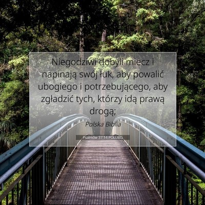 Psalmów 37:14 POLUBG Obraz Wersetu Biblijnego