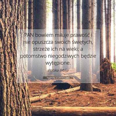 Psalmów 37:28 POLUBG Obraz Wersetu Biblijnego