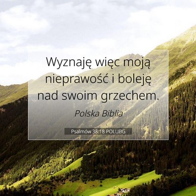 Psalmów 38:18 POLUBG Obraz Wersetu Biblijnego