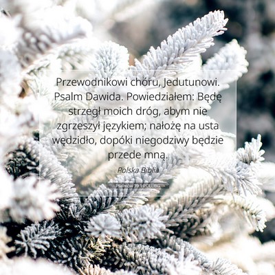 Psalmów 39:1 POLUBG Obraz Wersetu Biblijnego
