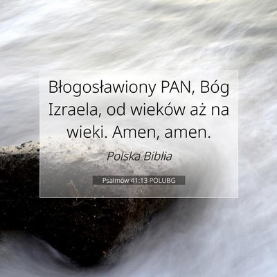 Psalmów 41:13 POLUBG Obraz Wersetu Biblijnego