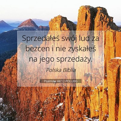 Psalmów 44:12 Werset Biblijny Wyjaśniony