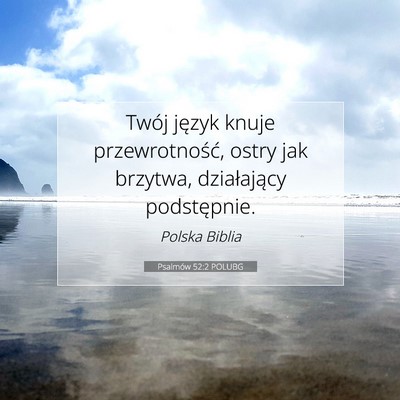 Psalmów 52:2 POLUBG Obraz Wersetu Biblijnego