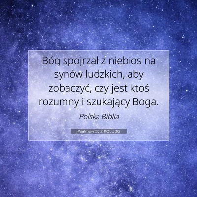 Psalmów 53:2 POLUBG Obraz Wersetu Biblijnego