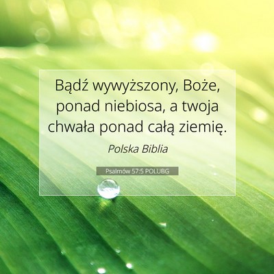 Psalmów 57:5 POLUBG Obraz Wersetu Biblijnego