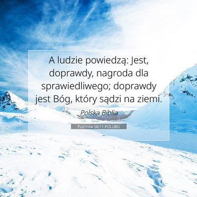 Psalmów 58:11 POLUBG Obraz Wersetu Biblijnego