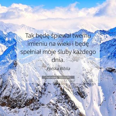 Psalmów 61:8 POLUBG Obraz Wersetu Biblijnego