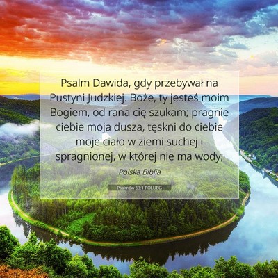 Psalmów 63:1 POLUBG Obraz Wersetu Biblijnego